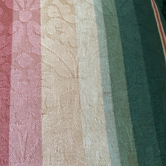 18” X 18” Damask pillow made with Ralph Lauren Mesa Aqua Aztec Southwest Striped - Picture 4 of 5